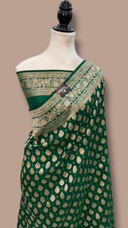 Pure Katan Silk Banarasi Handloom Saree - All over jaal work - The Handlooms