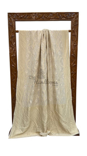 Moonga Georgette Handloom Banarasi Saree - The Handlooms