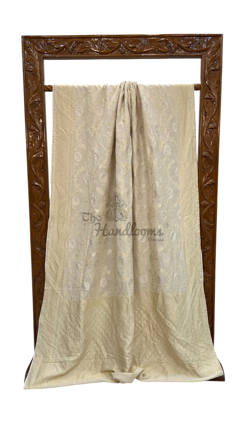 Moonga Georgette Handloom Banarasi Saree - The Handlooms