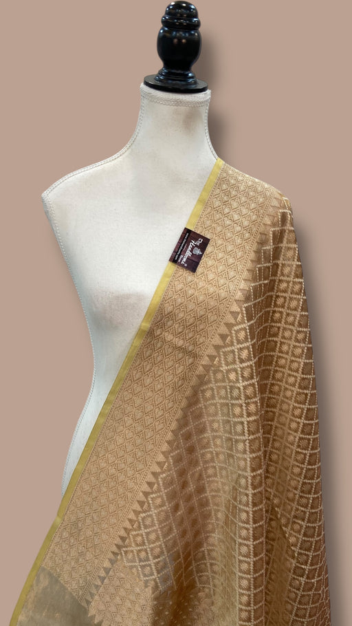Pure Tissue Reshmi Zari Banarasi Brocade Handloom Dupatta - The Handlooms