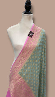 Pure Khaddi Georgette Handloom Dupatta - The Handlooms