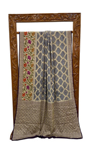 Pure Chiffon Khaddi Banarasi Saree - The Handlooms