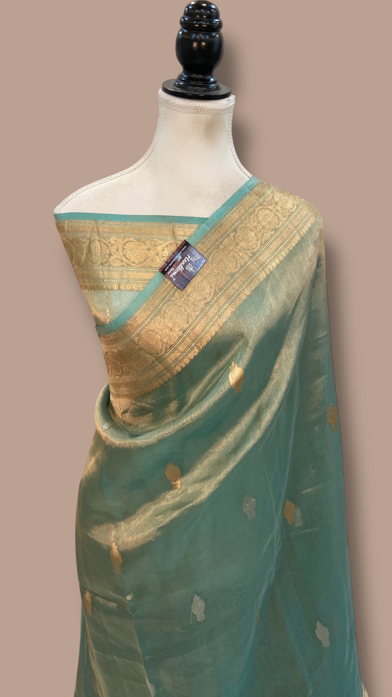 Pure Kora Tissue Handloom Banarasi Saree - The Handlooms