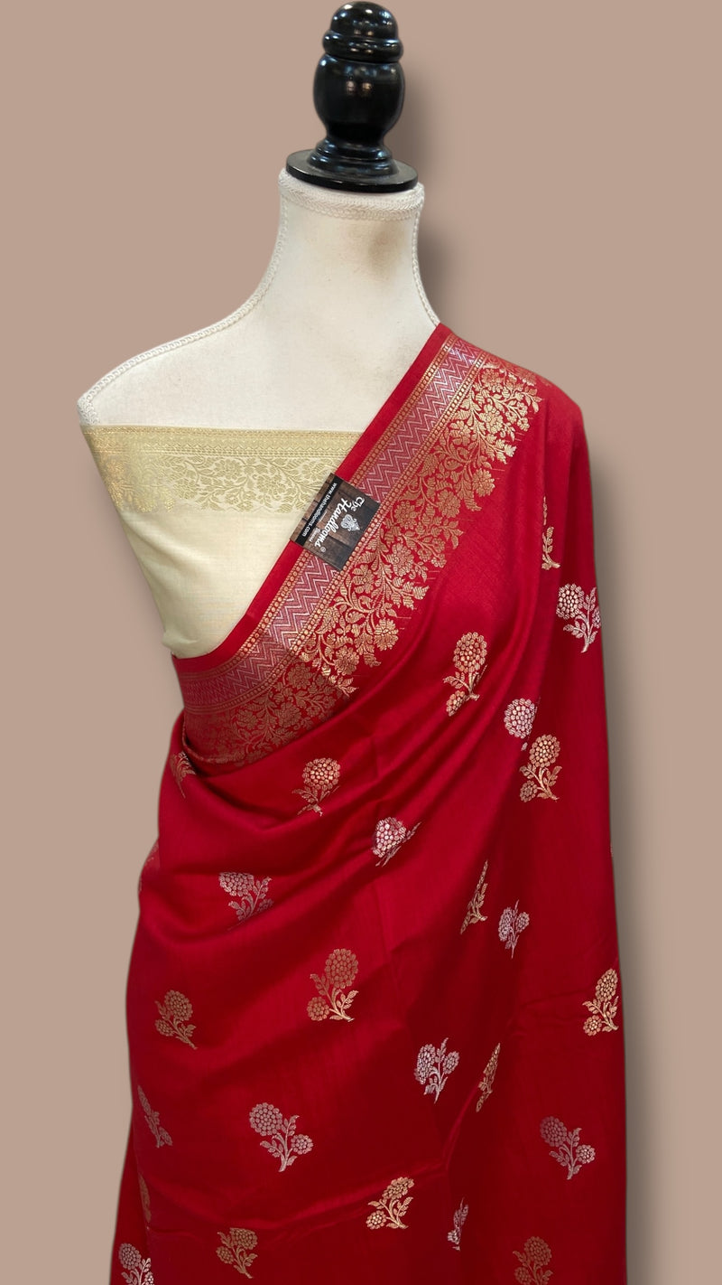 Pure Chiniya Silk Khaddi Handloom Banarasi Saree