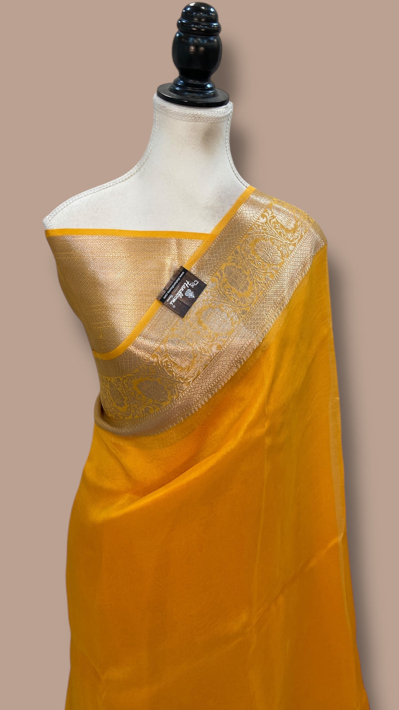 Pure Kora Silk Handloom Banarasi Saree - The Handlooms