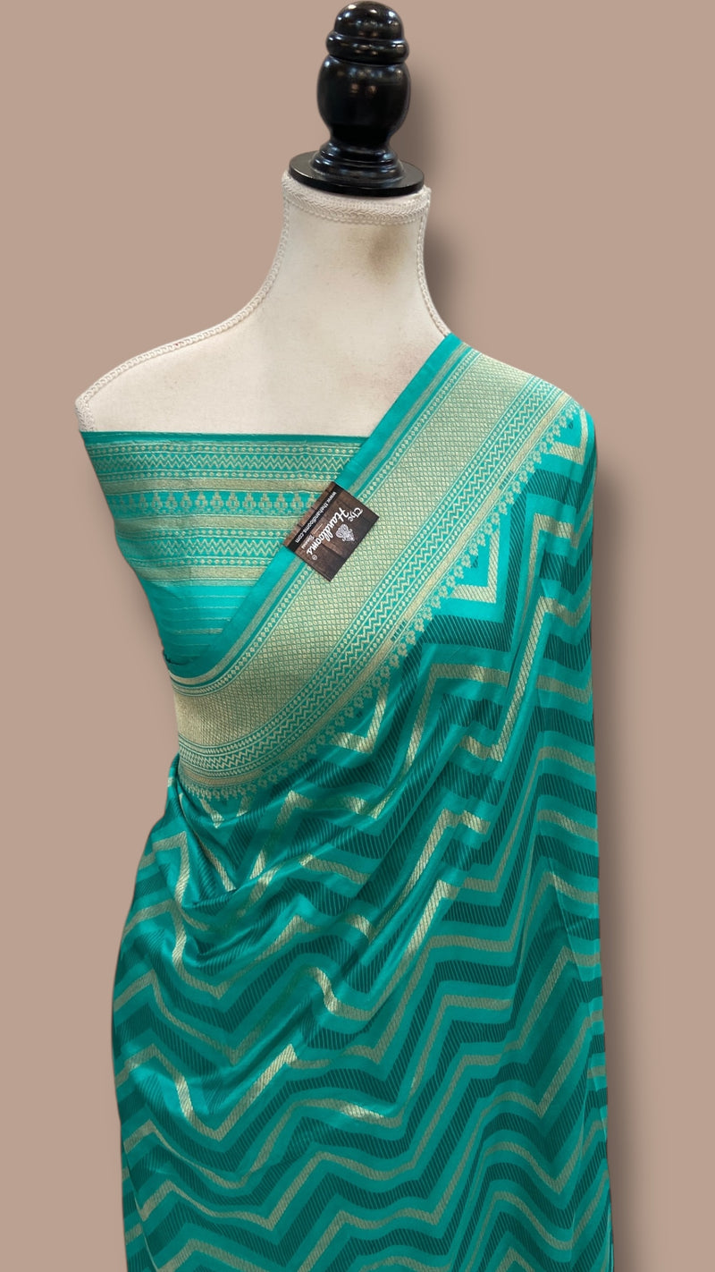 Pure Katan Silk Banarasi Handloom Saree - All Over Jaal Work - The Handlooms