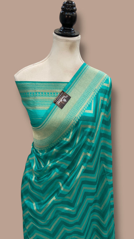 Pure Katan Silk Banarasi Handloom Saree - All Over Jaal Work - The Handlooms