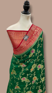 Pure Chiniya Silk Handloom Banarasi Saree - The Handlooms