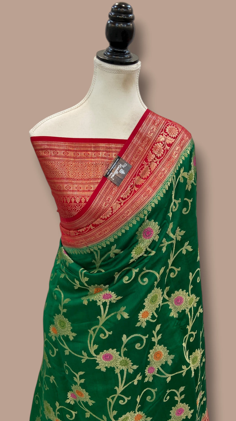 Pure Chiniya Silk Handloom Banarasi Saree - The Handlooms