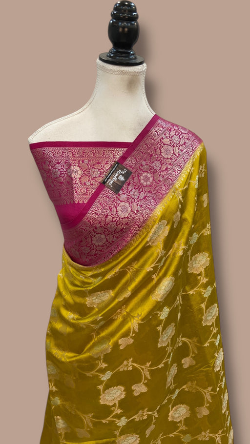 Pure Mango Silk Banarasi Handloom Saree - The Handlooms