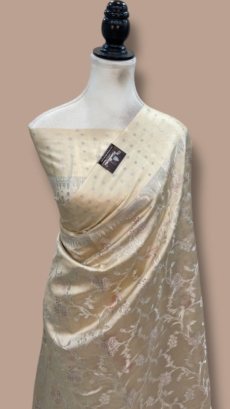Pure Mango Silk Banarasi Handlokom Saree
