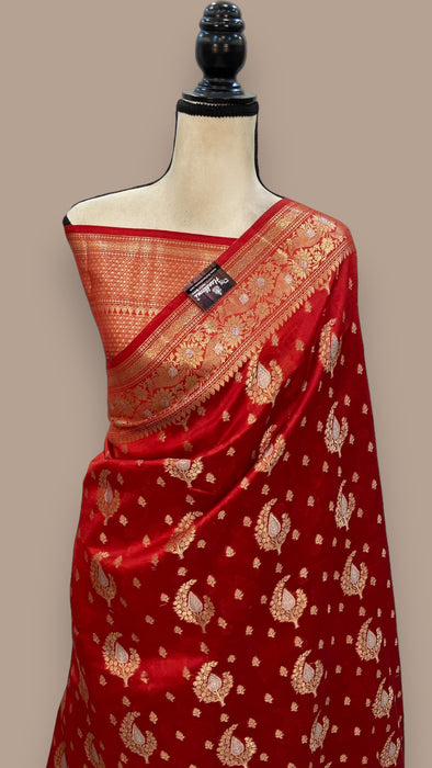 Pure Mango Silk Banarasi Handloom Saree