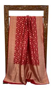 Pure Katan Silk Banarasi Handloom Saree - All over jaal work - The Handlooms