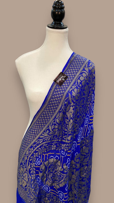 Pure Georgette Banarasi Bandhej Handloom Dupatta