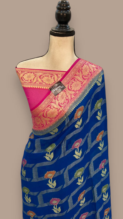 Pure Crepe Georgette Banarasi Saree