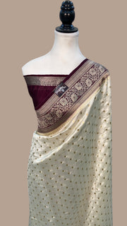 Pure Dupion Silk Banarasi Handloom Saree - The Handlooms