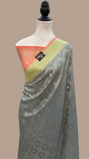 Moonga Georgette Handloom Banarasi Saree - The Handlooms
