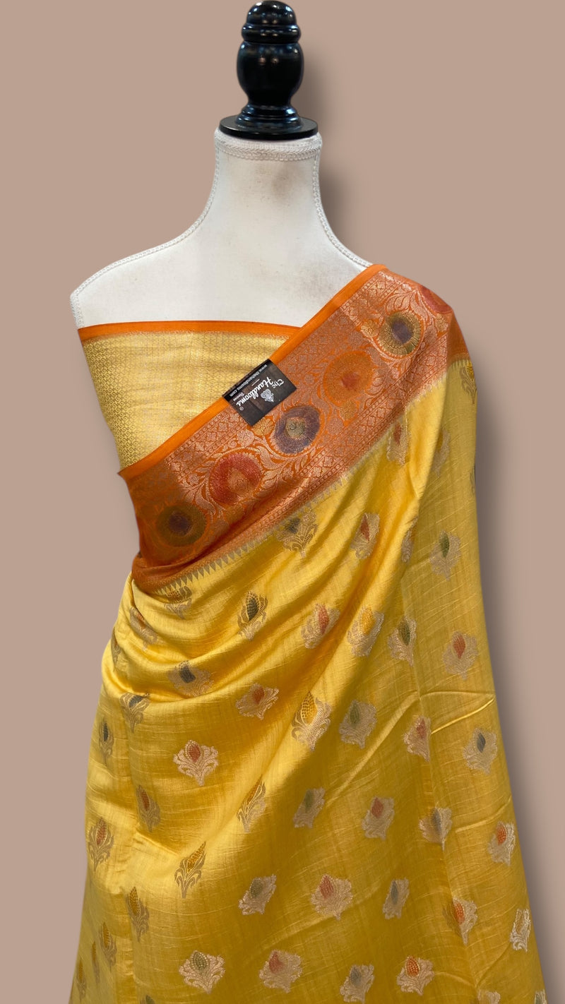 Pure Chiniya Silk Handloom Banarasi Saree - The Handlooms