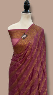 Pure Chiffon Khaddi Banarasi Saree - The Handlooms