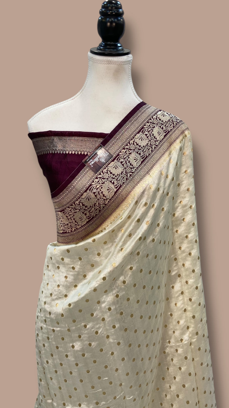Pure Chiniya Khaddi Handloom Banarasi Saree - The Handlooms