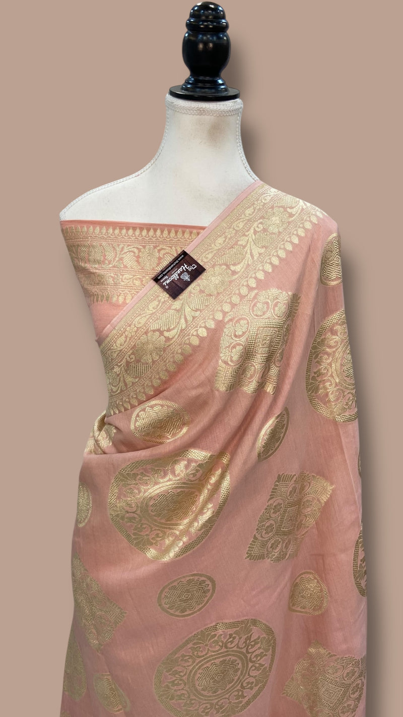 Moonga Georgette Handloom Banarasi Saree - The Handlooms