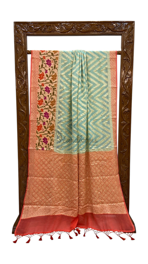 Pure Chiffon Khaddi Banarasi Saree - The Handlooms