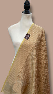 Pure Tissue Reshmi Zari Banarasi Brocade Handloom Dupatta - The Handlooms