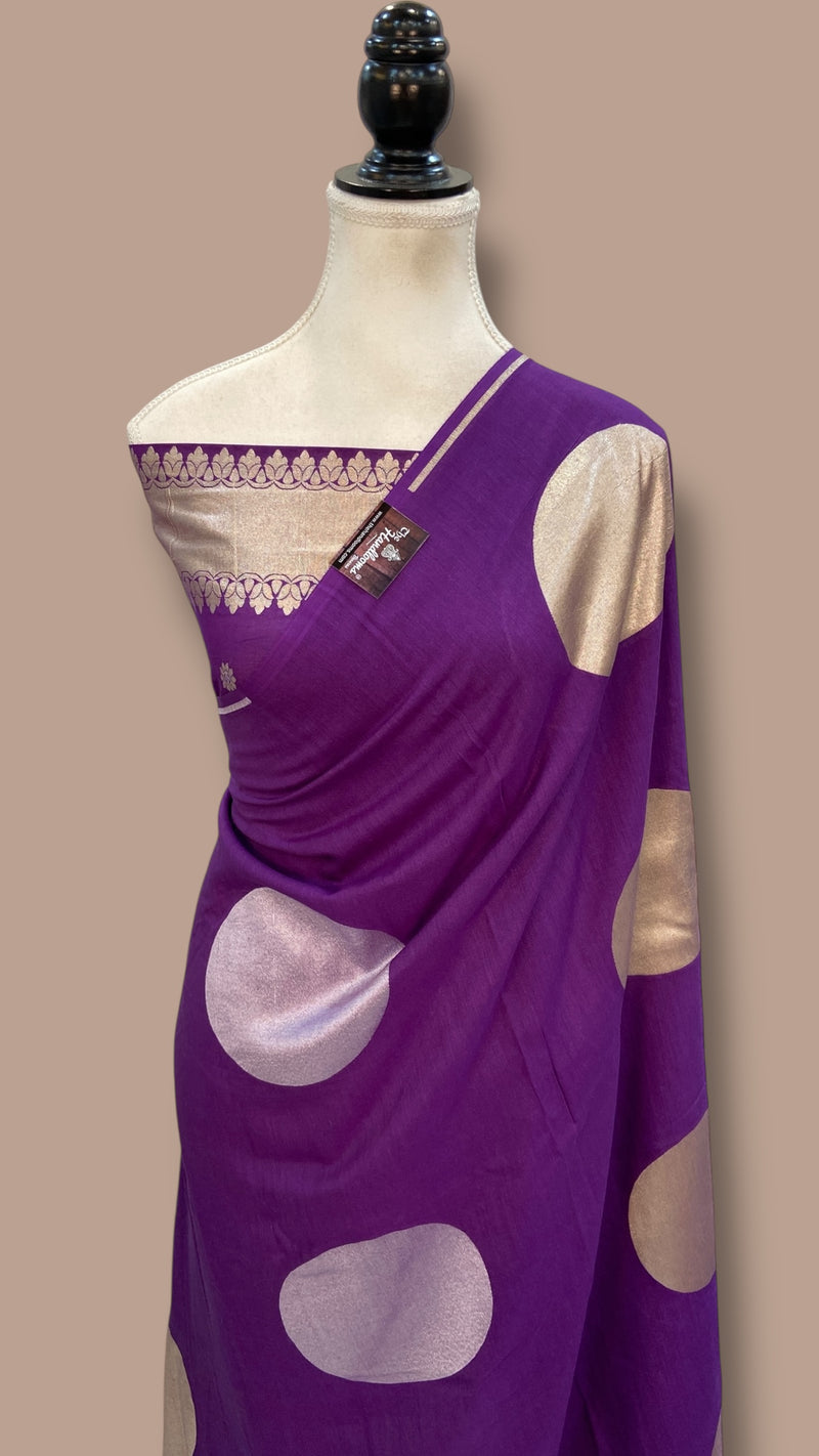 Moonga Georgette Handloom Banarasi Saree - The Handlooms