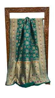 Pure Katan Silk Banarasi Handloom Saree - All over Jaal work With Meenakari - The Handlooms