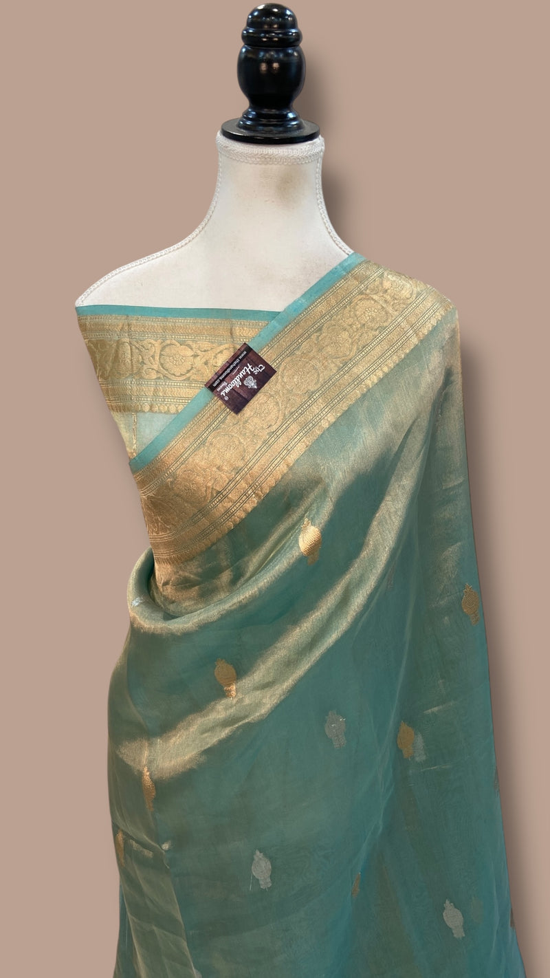 Pure Kora Tissue Handloom Banarasi Saree - The Handlooms