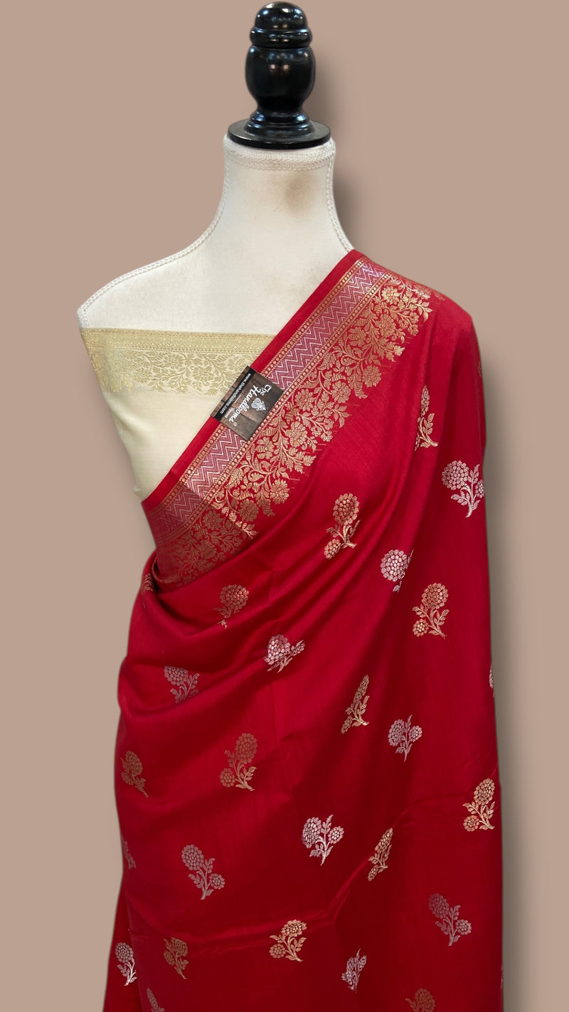 Pure Chiniya Silk Khaddi Handloom Banarasi Saree