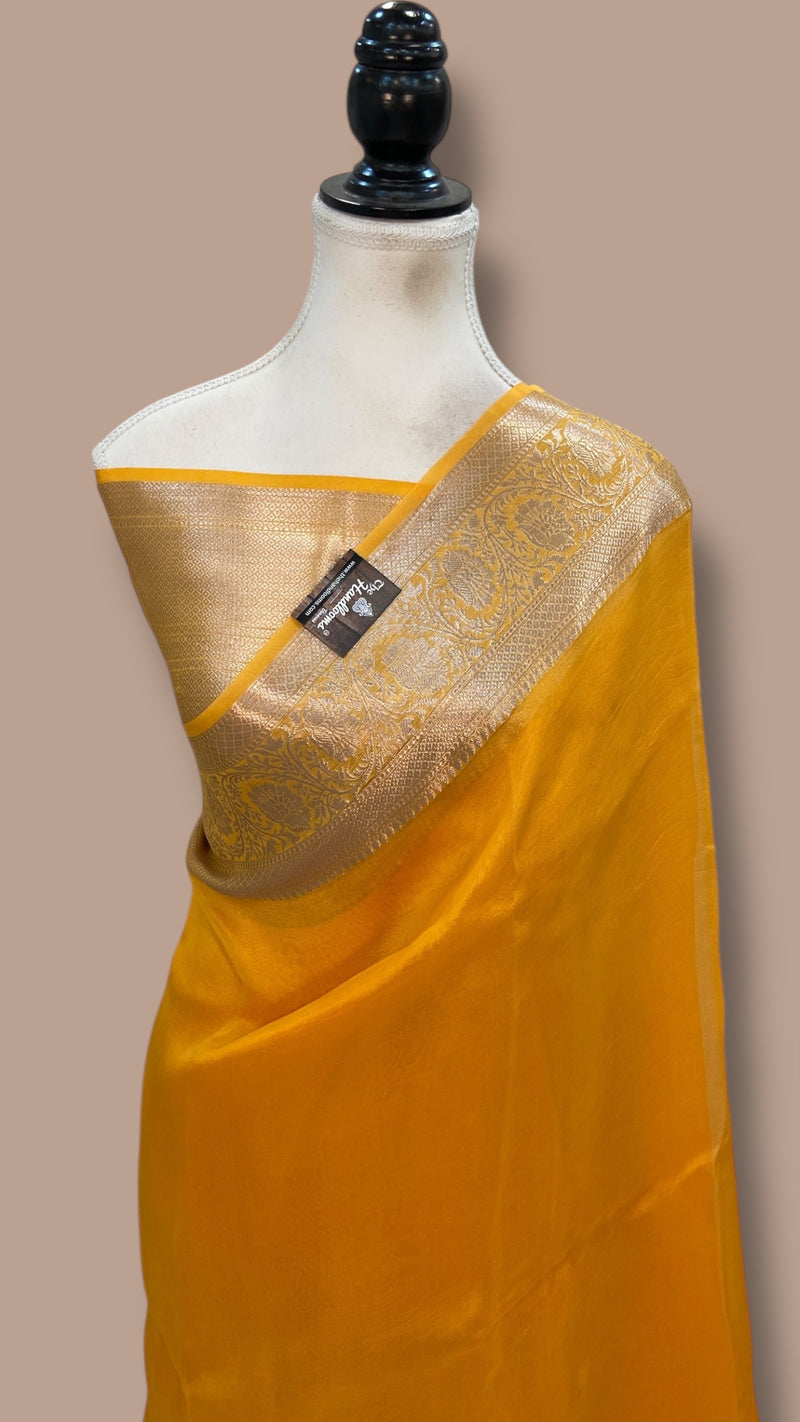 Pure Kora Silk Handloom Banarasi Saree - The Handlooms