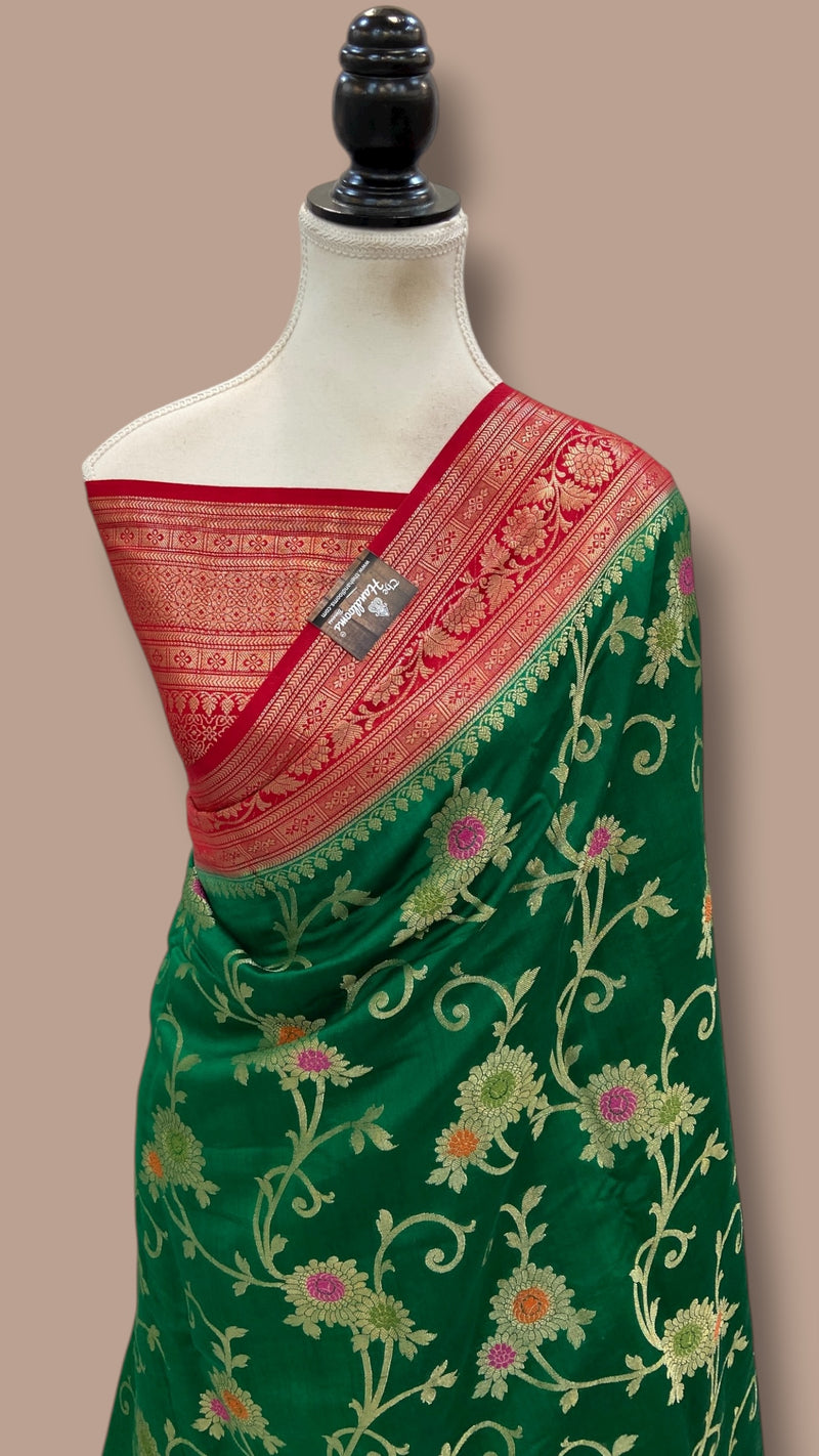 Pure Chiniya Silk Handloom Banarasi Saree - The Handlooms