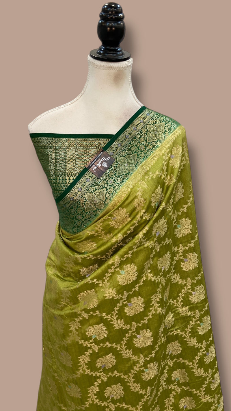 Pure Chiniya Silk Handloom Banarasi Saree - The Handlooms