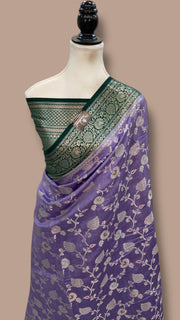 Pure Chiniya Silk Handloom Banarasi Saree - The Handlooms