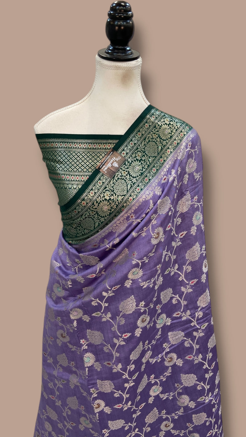 Pure Chiniya Silk Handloom Banarasi Saree - The Handlooms