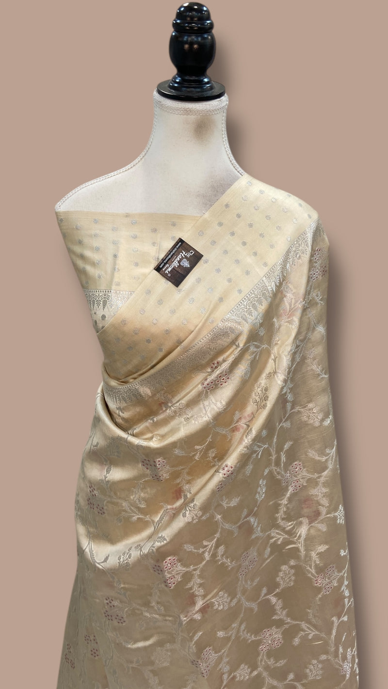 Pure Mango Silk Banarasi Handlokom Saree