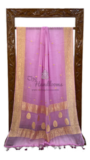 Pure Georgette Banarasi Saree - Gold zari - The Handlooms
