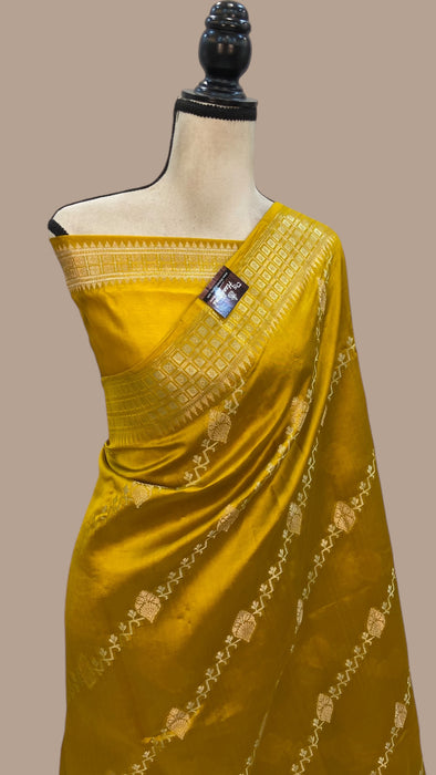 Pure Mango Silk Banarasi Handloom Saree