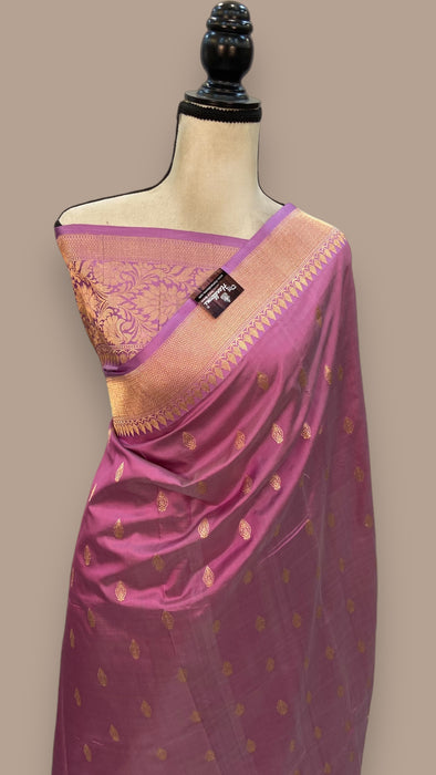 Pure Katan Silk Banarasi Handloom Saree - All over Kadua motifs