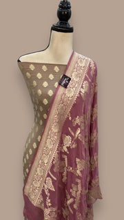 Khaddi Georgette Banarasi Dress material - The Handlooms