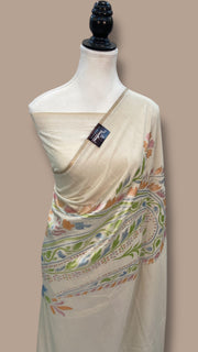 Moonga Georgette Handloom Banarasi Saree - The Handlooms