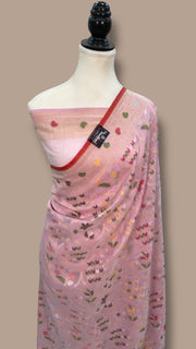 Pure Cotton Jamdani Handloom Banarasi Saree - The Handlooms