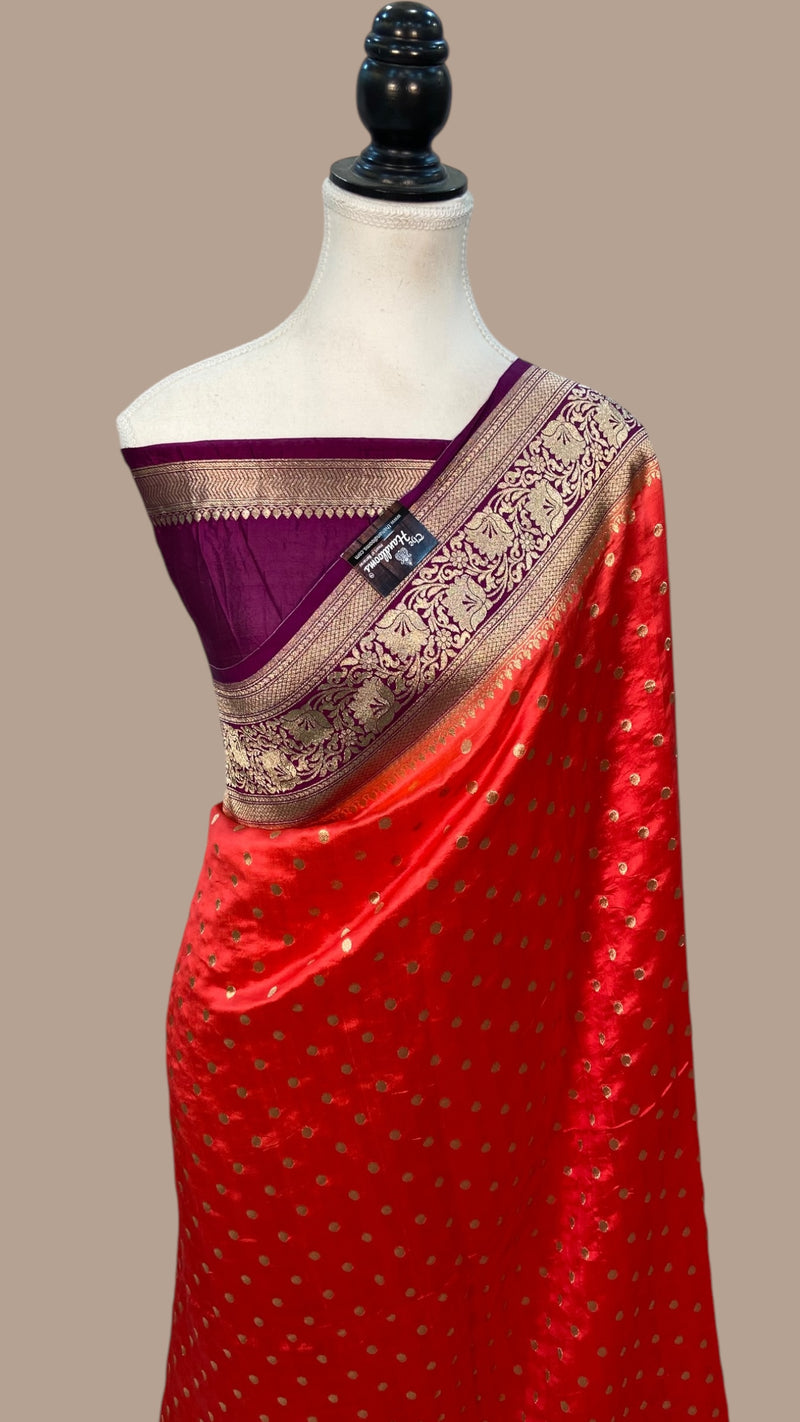 Pure Dupion Silk Banarasi Handloom Saree - The Handlooms