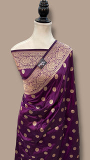 Pure Katan Silk Banarasi Handloom Saree - with motifs - The Handlooms