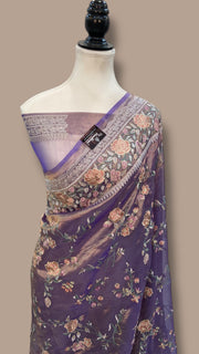 Pure Tissue Handloom Banarasi Saree With Chikankari - The Handlooms