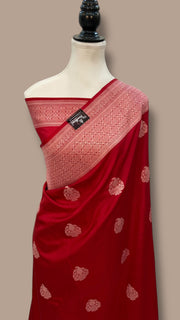 Pure Katan Silk Banarasi Handloom Saree - All over Kadua motifs - The Handlooms
