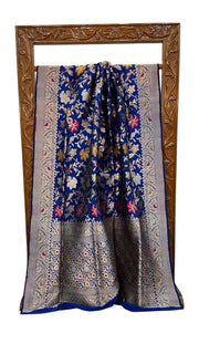 Pure Katan Silk Banarasi Handloom Saree - All Over Jaal Work - With Meenakari - The Handlooms