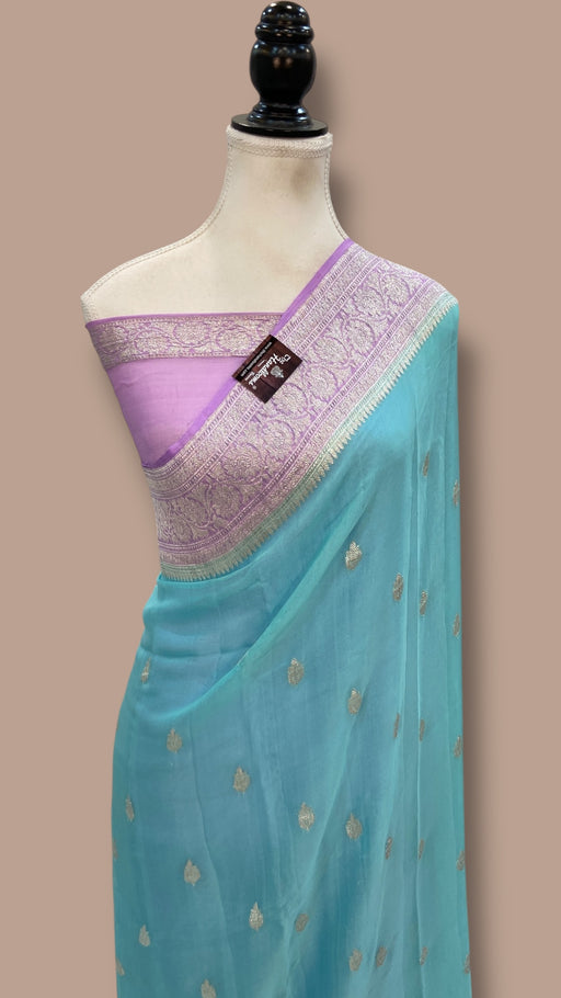 Pure Georgette Handloom Banarasi Saree - The Handlooms