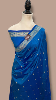 Pure Katan Silk Reshmi Zari Banarasi Handloom Saree - The Handlooms